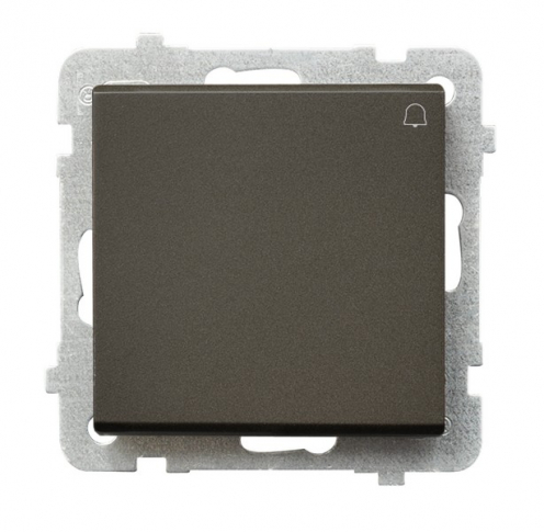 OSPEL - ŁĄCZNIK ZWIERNY DZWONEK ZACISKI AUTOMATYCZNE 10AX 250V IP20 CZEKOLADOWY METALIK SONATA - ŁP-6R/m/40