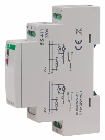 F&F - Przekaźnik bistabilny BIS-411, montaż na szynie DIN - BIS-411