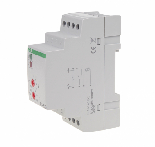 F&F - Regulator temperatury - zakres temperatur 4÷30°C montaz na szynie DIN, styk: 1NO/NC 230V AC - RT-820