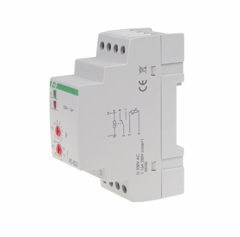 F&F - Regulator temperatury - zakres temperatur -4÷5°C montaz na szynie DIN, styk: 1NO/NC 230V AC - RT-821