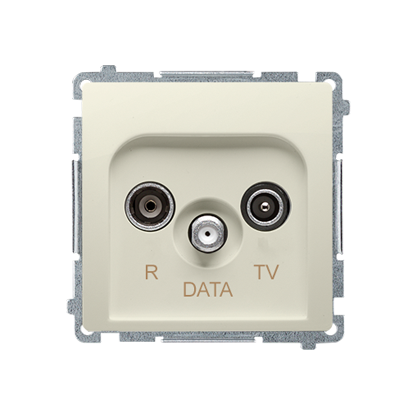 KONTAKT SIMON - Gniazdo antenowe R-TV-DATA (moduł). 1x wejście: 5–862 MHz; beż - BMAD.01/12