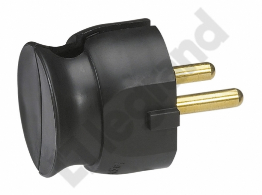 LEGRAND - WTYCZKA POJEDYNCZA - 16A - PLASTIKOWA - CZARNA - PŁASKA (MAŁA GŁĘBOKOŚĆ) - 050184