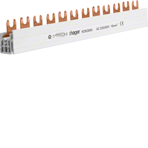 HAGER - SZYNA GRZEBIENIOWA WIDEŁKOWA 3-POLOWA 16QMM 12 MODUŁÓW - KDN380A