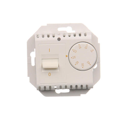 KONTAKT SIMON - Regulator temperatury z czujnikiem wewnętrznym (moduł) 16(2) A, 230V~. Montaż na wkręty; biały - DRT10W.02/11