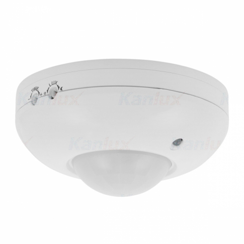 KANLUX - CZUJNIK RUCHU PIR SUFITOWY 360° 1200W IP20 BIAŁY ZONA JQ-37-W - 464
