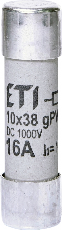 ETI - WKŁADKA TOPIKOWA CYLINDRYCZNA PV CH10X38 GPV 16A/1000V UL - 002625107