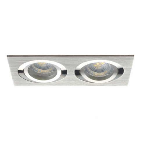 KANLUX - OPRAWKA SUFITOWA PUNKTOWA 2 X MR16 GX5,3 MAX 50 ALUMINIUM SEIDY CT-DTL250-AL - 18282