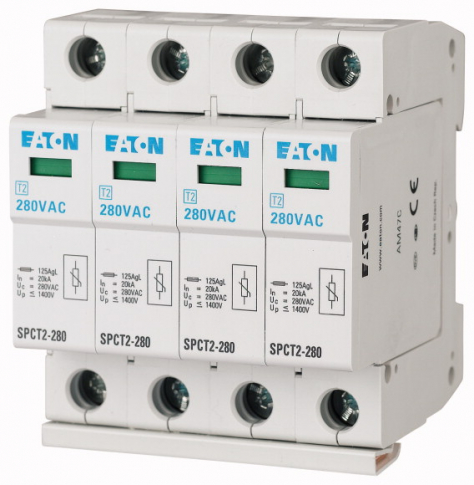 EATON - OGRANICZNIK PRZEPIĘĆ AC TYP T2 4P 20kA SPCT2-280/4 - 167596