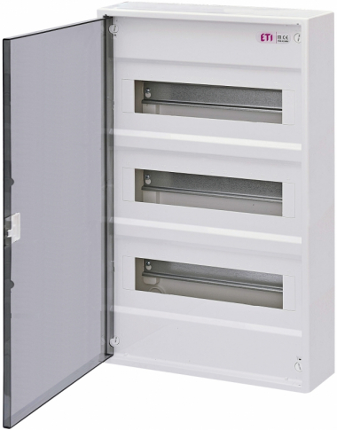 ETI - ROZDZIELNIA TWORZYWO NATYNKOWA IP40 4X12 MOD DRZWI TRANSPARENTNE ECT48PT-S - 001101022