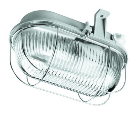 LENA LIGHTING - PLAFONIERA TECHNICZNA IP44 100W E27 KANAŁOWA OVAL SIMETAL - 100178