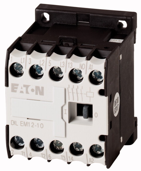 EATON - STYCZNIK MOCY 12A AC3 3 BIEGUNY NO MINIATUROWY STYK POMOCNICZY NO STEROWANIE 230V AC DILEM-12-10 - 127075
