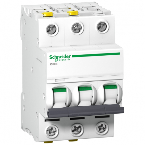 SCHNEIDER ELECTRIC - WYŁĄCZNIK NADPRĄDOWY B 16A 3 POLOWY CHARAKTERYSTYKA B IC60N - A9F03310
