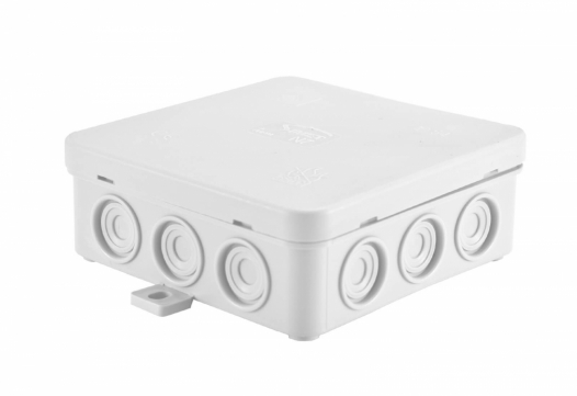 SIMET - PUSZKA NATYNK 100X100X40MM Z DŁAWICĄ ZINTEGROWANĄ SAMOZATRZASKOWA IP54 BIAŁY FASTBOX N7 - 83007006