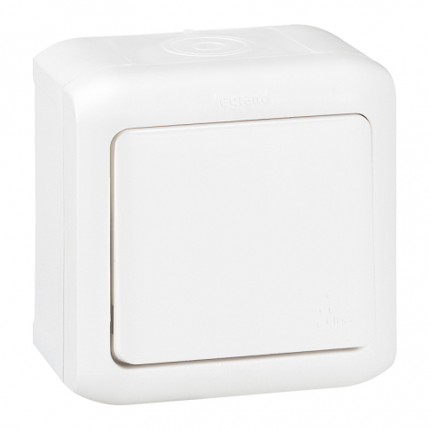 LEGRAND - ŁĄCZNIK SCHODOWY POJEDYNCZY ZACISKI ŚRUBOWE 10AX 250V IP44 BIAŁY FORIX - 782363