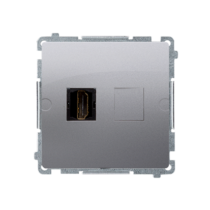KONTAKT SIMON - Gniazdo HDMI pojedyncze (moduł); stal inox - BMGHDMI.01/21