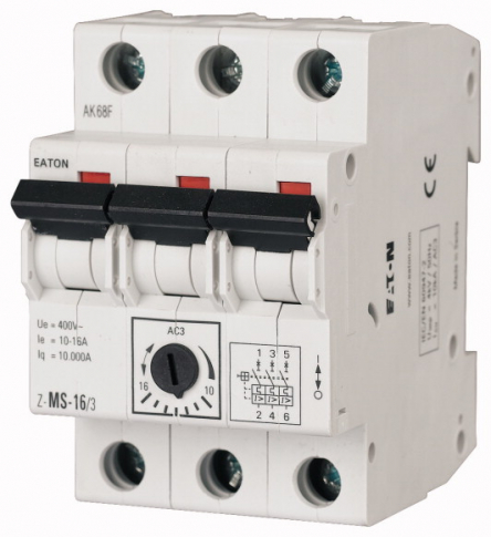 EATON - WYŁĄCZNIK SILNIKOWY ZAKRES 0.25-0.4A AC3 3 BIEGUNY WYZWALANIE TERMOMAG. Z-MS - 248404