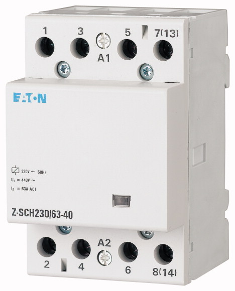 EATON - STYCZNIK MODUŁOWY 63A AC1 4 BIEGUNY 4NO STEROWANIE 230V AC Z-SCH230/63-40 - 248856