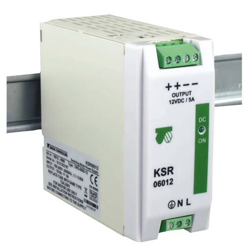 BREVE - ZASILACZ IMPULSOWY 230/48VDC 1,25A IP20 KSR 06048 NA SZYNĘ TH-35 Z ZABEZPIECZENIEM REGULACJI NAPIĘCIA - 18936-9999