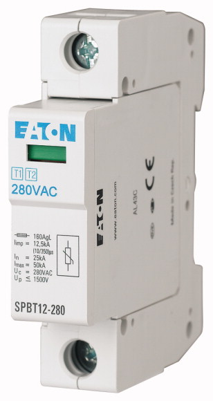 EATON - OGRANICZNIK PRZEPIĘĆ AC TYP T1+T2 1P 12,5kA SPBT12-280/1 - 158306