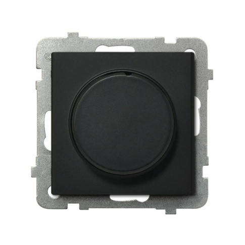 OSPEL - ŚCIEMNIACZ PRZYCISKOWO - OBROTOWY BEZ RAMKI 40-400W CZARNY METALIK SONATA - ŁP-8R/m/33