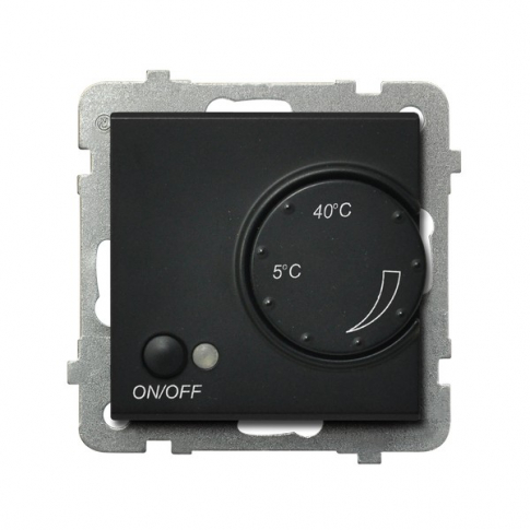 OSPEL - REGULATOR TEMPERATURY CZARNY METALIK SONATA - RTP-1R/m/33