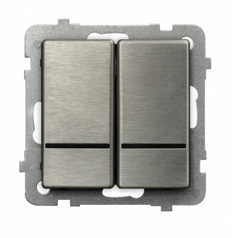 OSPEL - ŁĄCZNIK DWUGRUPOWY ŚWIECZNIKOWY STAL INOX SONATA - ŁP-2RMS/m/37