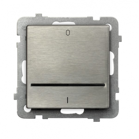 OSPEL - ŁĄCZNIK DWUBIEGUNOWY ZACISKI AUTOMATYCZNE 16AX 250V IP20 STAL INOX SONATA - ŁP-11RMS/m/37