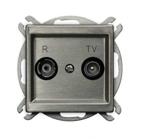 OSPEL - GNIAZDO RTV PRZELOTOWE STAL INOX SONATA - GPA-10RMP/m/37