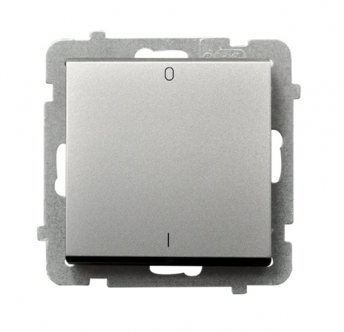 OSPEL - ŁĄCZNIK DWUBIEGUNOWY ZACISKI AUTOMATYCZNE 16AX 250V IP20 SREBRNY MAT SONATA - ŁP-11R/m/38