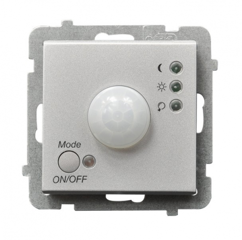OSPEL - ELEKTRONICZNY CZUJNIK RUCHU SREBRNY MAT SONATA - ŁP-16R/m/38