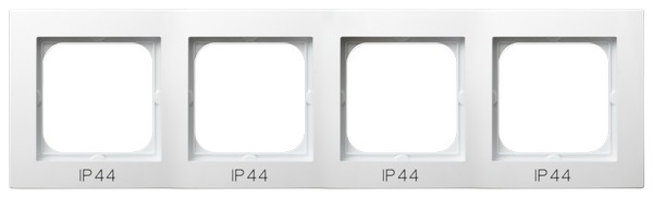 OSPEL - RAMKA POCZWÓRNA DO ŁĄCZNIKÓW IP44 BIAŁY AS - RH-4G/00