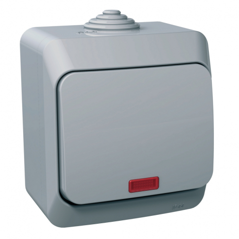SCHNEIDER ELECTRIC - ŁĄCZNIK 1-BIEGUNOWY Z PODŚWIETLENIEM SZARY CEDAR PLUS - WDE000614