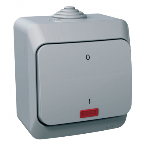 SCHNEIDER ELECTRIC - ŁĄCZNIK 2-BIEGUNOWY Z PODŚWIETLENIEM SZARY CEDAR PLUS - WDE000621