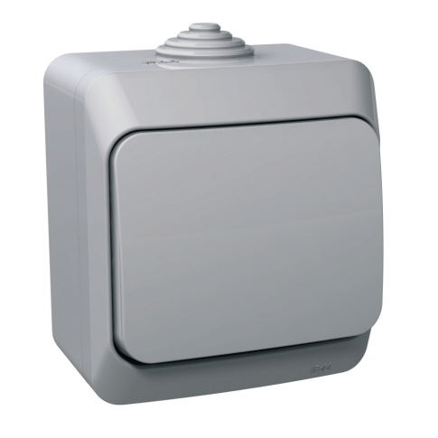 SCHNEIDER ELECTRIC - GNIAZDO POJEDYNCZE Z KLAPKĄ SZARE CEDAR PLUS - WDE000640