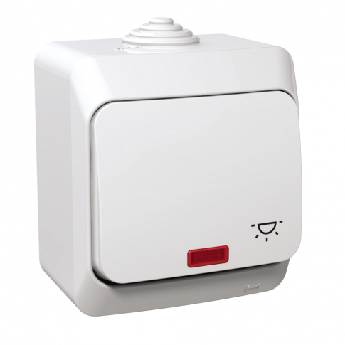 SCHNEIDER ELECTRIC - PRZYCISK "ŚWIATŁO" Z PODŚWIETLENIEM BIAŁY CEDAR PLUS - WDE000516