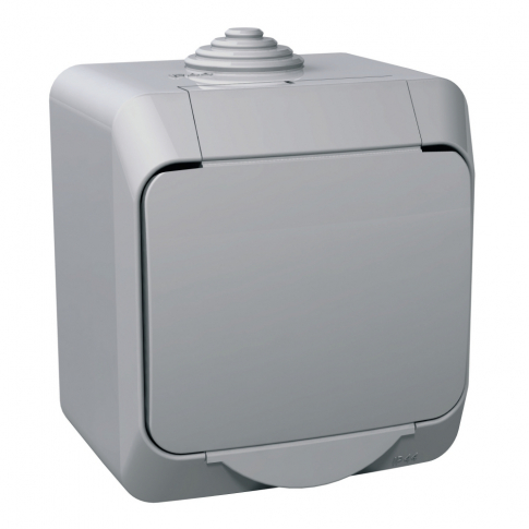 SCHNEIDER ELECTRIC - ŁĄCZNIK 1-BIEGUNOWY IP44 SZARY CEDAR PLUS - WDE000610