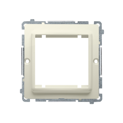 KONTAKT SIMON - Adapter (przejściówka) na osprzęt standardu 45 × 45 mm. Montaż do puszki na wkręty; beż - BMA45/12