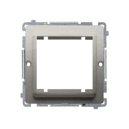 KONTAKT SIMON - Adapter (przejściówka) na osprzęt standardu 45 × 45 mm. Montaż do puszki na wkręty; satynowy - BMA45/29