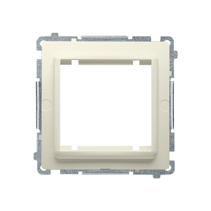 KONTAKT SIMON - Adapter (przejściówka) na osprzęt standardu 45 × 45 mm. Montaż do puszki na łapki i wkręty; beż - BMA45M/12