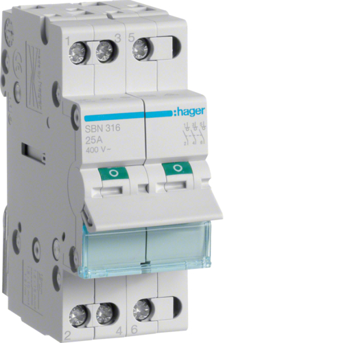 HAGER - MODUŁOWY ROZŁĄCZNIK IZOLACYJNY 3-POLOWY 16A - SBN316