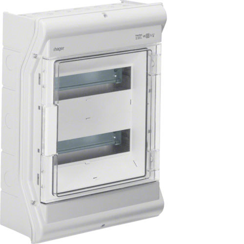 HAGER - ROZDZIELNICA N/T IP65 ODPORNA NA UV PRZETŁOCZENIA 2R/24M (2X12)VECTOR OUTDOOR - VE212PN