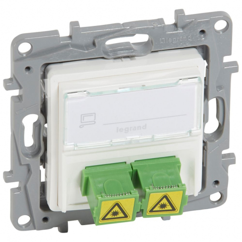 LEGRAND - GNIAZDO ŚWIATŁOWODOWE 2XSC/APC IP20 BIAŁY NILOE - 664779