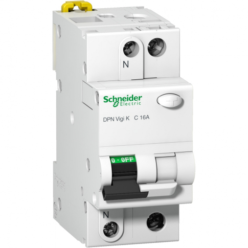 SCHNEIDER ELECTRIC - WYŁĄCZNIK RÓŻNICOWY Z CZŁONEM NADPRĄDOWYM B 16/30MA 2 BIEGUNY TYP A DPN  - A9D23616