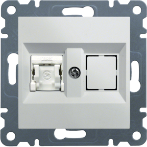 HAGER - GNIAZDO KOMPUTEROWE POJEDYNCZE RJ45 KAT5E UTP BIAŁY LUMINA - WL2110
