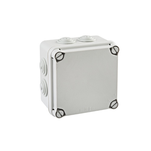 PCE - PUSZKA NATYNK 121x121x68MM Z DŁAWICAMI 7XM25 IP65 SZARY  POKRYWA PEŁNA LIGHT - EV-111
