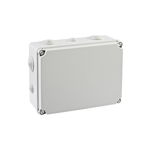 PCE - PUSZKA NATYNK 241X180X96MM Z DŁAWICAMI 4XM25 6XM40 IP66/67 SZARY POKRYWA PEŁNA LIGHT - EV-231