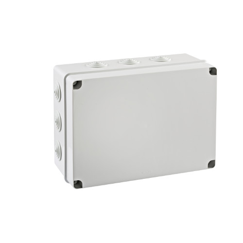 PCE - PUSZKA NATYNK 328X239X129MM Z DŁAWICAMI 12XM40 IP66/67 SZARY POKRYWA PEŁNA LIGHT - EV-322