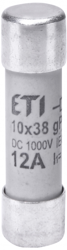 ETI - WKŁADKA TOPIKOWA CYLINDRYCZNA PV CH10X38 GPV 12A/1000V UL - 002625106