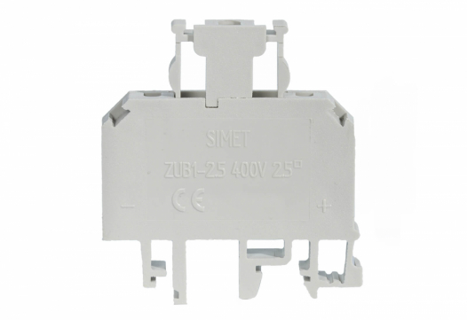 SIMET - ZŁĄCZKA SZYNOWA GWINTOWA Z BEZPIECZNIKIEM 2,5MM2 TS 32 35 1 TOR  ZUB1-2,5 Z SZARY ZUG - 13202312