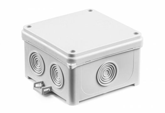 SIMET - PUSZKA NATYNK 98X98X60MM Z DŁAWICĄ ZINTEGROWANĄ SAMOZATRZASKOWA IP54 SZARY N90X90F - 35220002